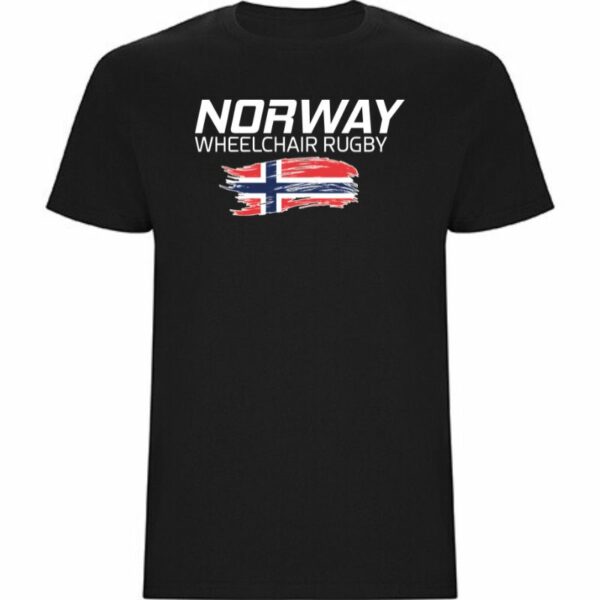 Norway wheelchair rugby t-skjorte sort